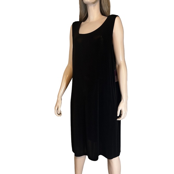 Caribe Shift Dress Jersey Knit Sleeveless Midi Timeless Pullover Made in USA - Picture 9 of 14